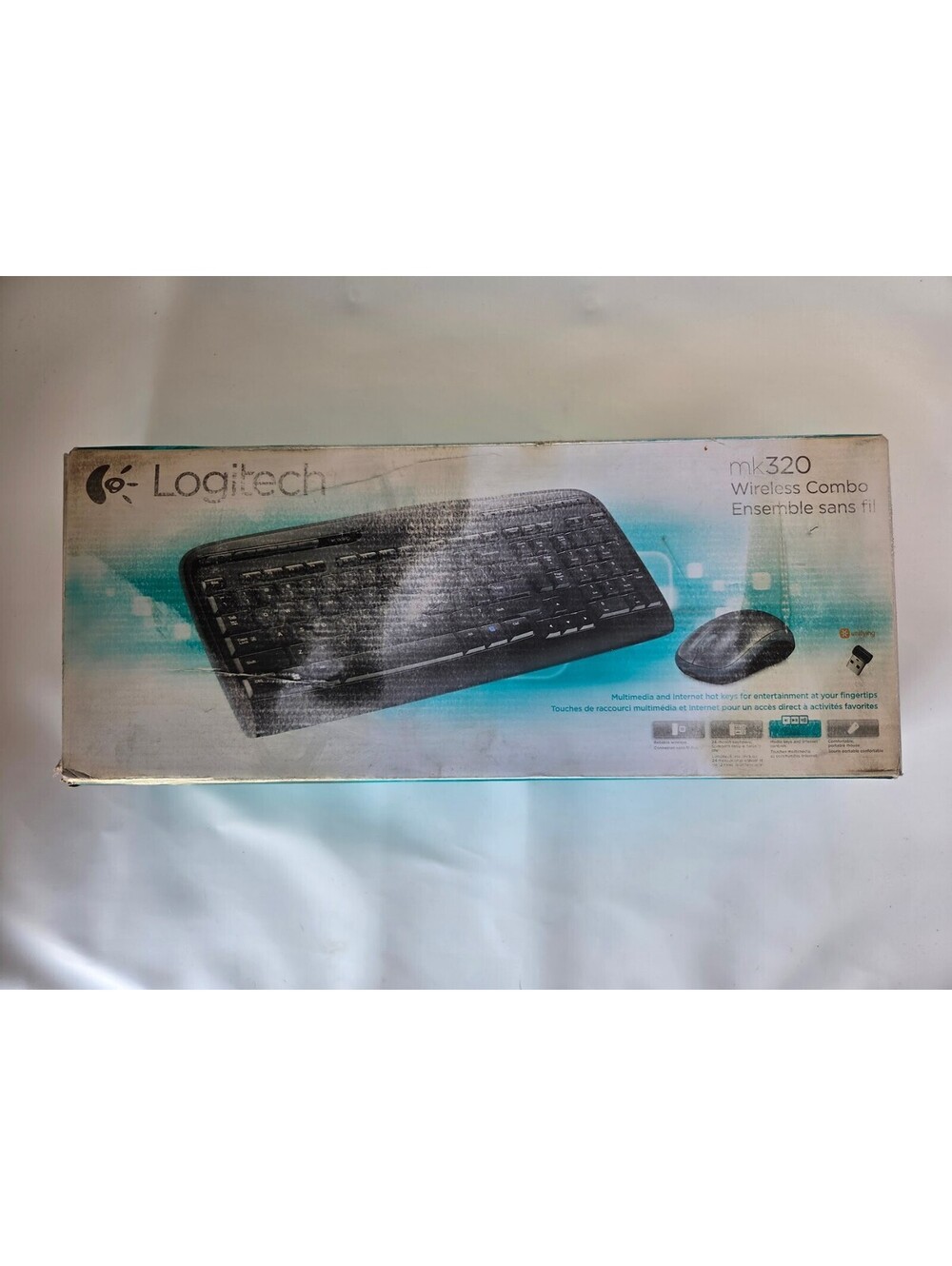 Logitech MK320 Wireless Keyboard Mouse Combo 2.4GHz USB Receiver in Box